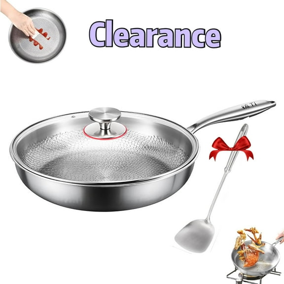 Titanium Hammered Pan with Lid, Titanium Frying Pans For Cooking, Nonstick Scratch-Resistant Titanium Nutri Pan Set, Multifunctional Ultra-Durable Scratch-Resistant Non Stick Pans for Cooking