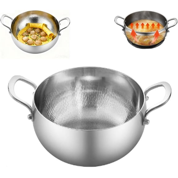 Titanium Hammered Soup Pot, Nonstick Soup Pot, Large Cooking Pot with Lid, Heavy Duty Induction Cooking Pot, Sturdy & Double Handle, Dishwasher Safe,with lid