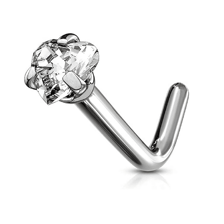 Titanium l sale bend nose stud
