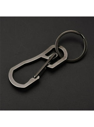 Mgaxyff Key Chain Clip,key Ring,Outdoor Alloy Quick Release Carabiner Key Buckle Clip Keyring Climbing Accessory, Women's, Size: One size, Black
