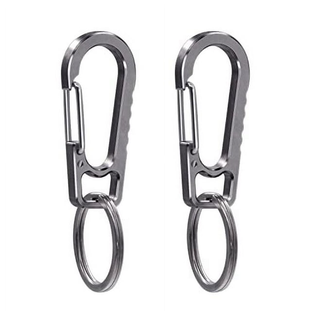 Titanium Heavy Duty Keychain Carabiner, EDC Key Clip AntiLost Quick