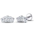 thumbnail image 1 of Titanium Hypoallergenic Threadless Flat Back Stud Earrings Nose Studs , Nostril Tragus Helix Piercing, A Secure Fit and Everyday Wear For Sensitive Skin, 1 of 9