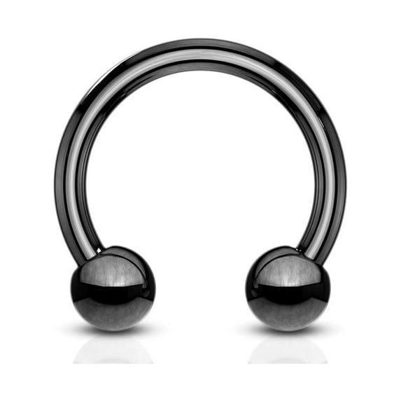 Titanium IP Over 316L Surgical Steel Circular Horseshoe Barbells (Various Colors & Sizes)