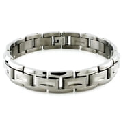 Titanium Indented Style Link Bracelet
