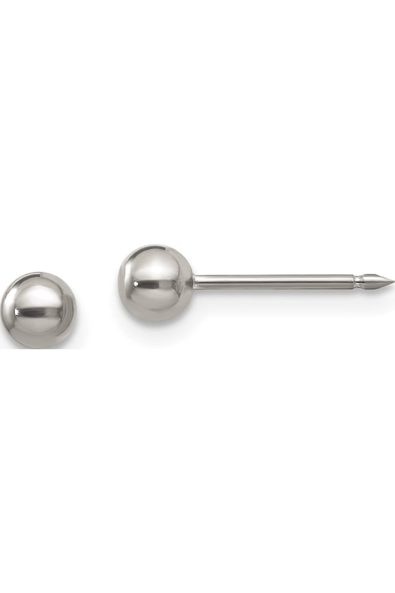 Titanium Inverness Titanium 4mm Ball Post Piercing Earrings