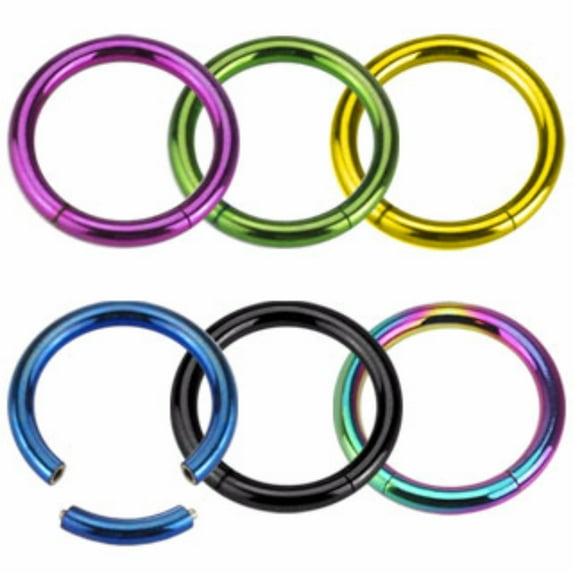 Titanium Ion Plated Over 316L Surgical Stainless Steel Segment WildKlass Rings