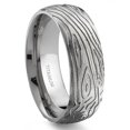 thumbnail image 1 of Titanium Kay 7 Degree Wood Grain Pattern Titanium Comfort Fit Wedding Band Ring Sz 7.5, 1 of 4