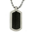 thumbnail image 1 of Titanium Kay Black Titanium Cable High Polish Finish Military Style Dog Tag Pendant with 18" Bead Chain, 1 of 4