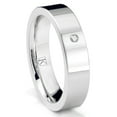 thumbnail image 1 of Titanium Kay Cobalt Xf Chrome 6MM Solitaire Diamond High Polish Pipe Cut Comfort Fit Wedding Band Ring Sz 9.0, 1 of 4