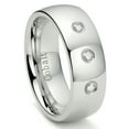 thumbnail image 1 of Titanium Kay Cobalt Xf Chrome 8MM 3 Diamond High Polish Dome Comfort Fit Wedding Band Ring Sz 10.5, 1 of 4