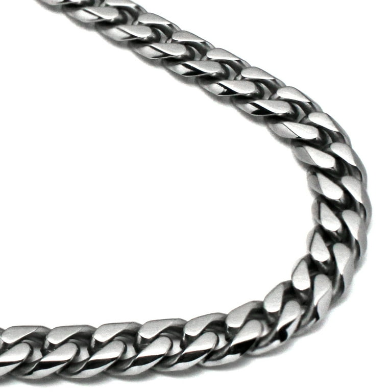 Titanium Kay Men's 10MM Solid Titanium Curb Chain Necklace