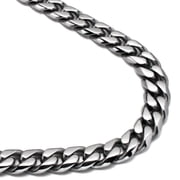 Titanium Kay Italian cut Titanium 10MM Curb Matte Finish Men's Gray Color Necklace Chain 40"