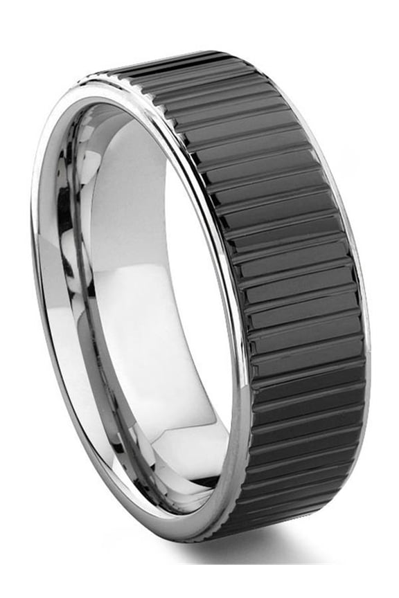 Premier Coin Edge Tungsten Carbide Comfort Fit Mens Wedding Band Ring Sz 11.0