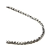 Titanium Kay Titanium 4MM Box Chain Link Matte Finish Men's Gray Color Necklace 30"
