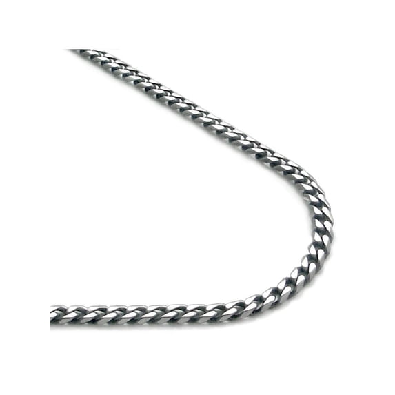 Titanium Kay Titanium 4MM Curb Chain Link High Polish Finish Men's Gray Color Necklace 20"