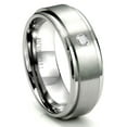 thumbnail image 1 of Titanium Kay Titanium 8mm Solitaire Diamond Comfort Fit Mens Wedding Band Ring with Brush Center Sz 12.0, 1 of 4