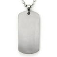 thumbnail image 1 of Titanium Kay Titanium Engravable Brushed Finish Dog Tag Pendant with 24" Bead Chain (L), 1 of 4