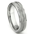 thumbnail image 1 of Titanium Kay Tungsten Carbide 7MM Diamond Cut Chevron Comfort Fit Mens Wedding Band Ring Sz 7.0, 1 of 4