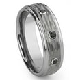 thumbnail image 1 of Titanium Kay Tungsten Carbide Black Diamond Hammer Finish Comfort Fit Mens Wedding Band Ring Sz 12.0, 1 of 4