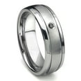 thumbnail image 1 of Titanium Kay Tungsten Carbide Black Diamond Newport Dome Comfort Fit Mens Wedding Band Ring Sz 11.5, 1 of 4