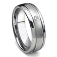 thumbnail image 1 of Titanium Kay Tungsten Carbide Diamond Newport Dome Comfort Fit Mens Wedding Band Ring Sz 9.0, 1 of 4