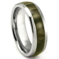 thumbnail image 1 of Titanium Kay Tungsten Carbide Oak Metamorphic Stone Inlay Dome Comfort Fit Mens Wedding Band Ring Sz 11.5, 1 of 4