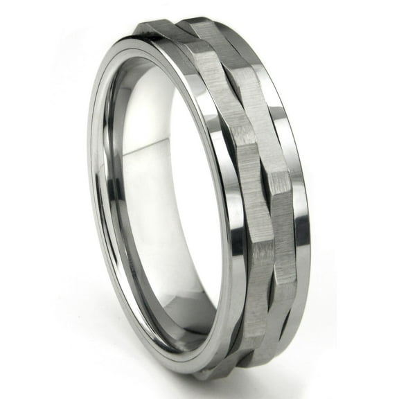 Titanium Kay Tungsten Carbide Spinning Comfort Fit Mens Wedding Band Ring Sz 10.0
