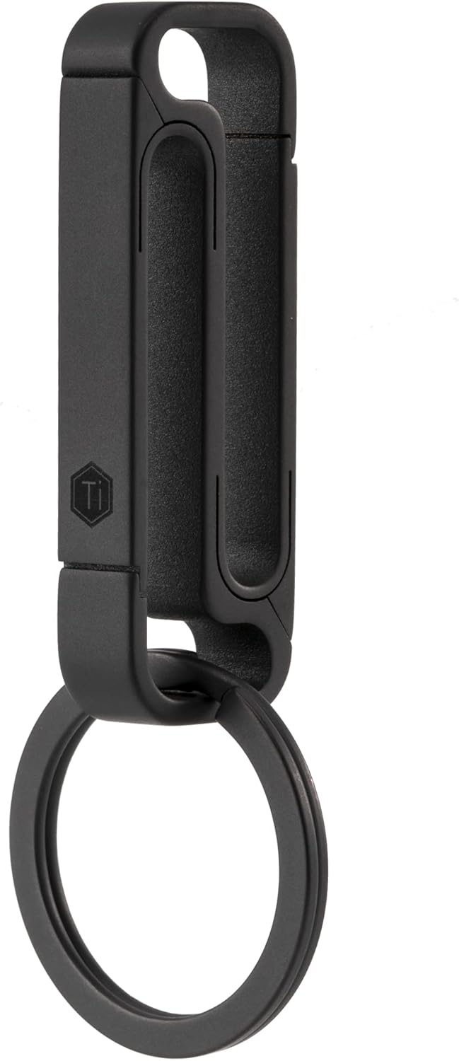 Titanium Key Holder Belt Clip, Double Side Carabiner Keychain For Men ...