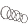 thumbnail image 1 of Titanium Key Ring for Keychain, Key Unity 5 Pack Split Ring Side Pushing Round Flat Key Ring for Man & Women, KA20 (1.3''-1pc, 1.06''-2pcs, 0.87''-2pcs), 1 of 7