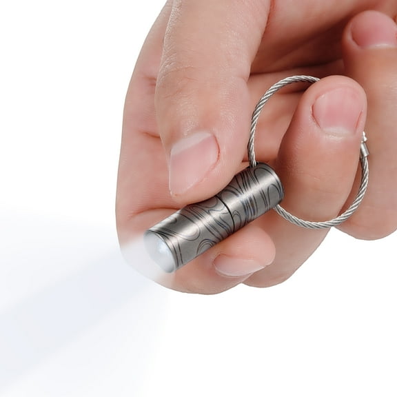 Titanium Keychain Flashlight, Key Unity 15 Lumens Waterproof Pocket Light with Key Ring for EDC