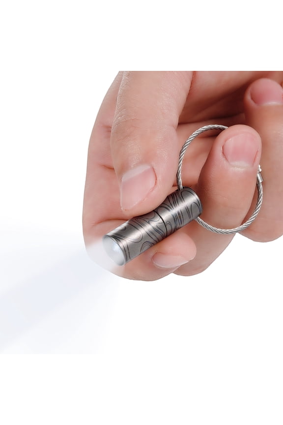 Titanium Keychain Flashlight, Key Unity 15 Lumens Waterproof Pocket Light with Key Ring for EDC