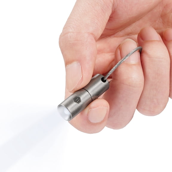 Titanium Keychain Flashlight, Key Unity 15 Lumens Waterproof Pocket Light with Ring for EDC, KF00