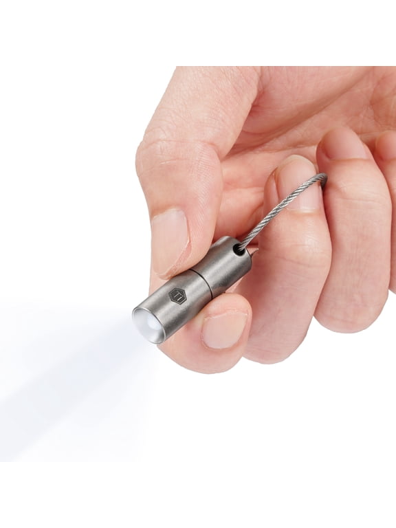 Titanium Keychain Flashlight, Key Unity 15 Lumens Waterproof Pocket Light with Ring for EDC, KF00