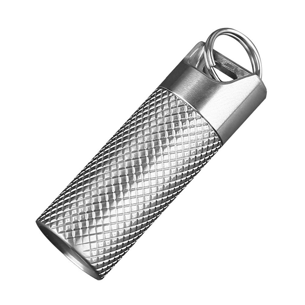 Titanium Keychain Pill Holder Waterproof Lightweight Portable Pill
