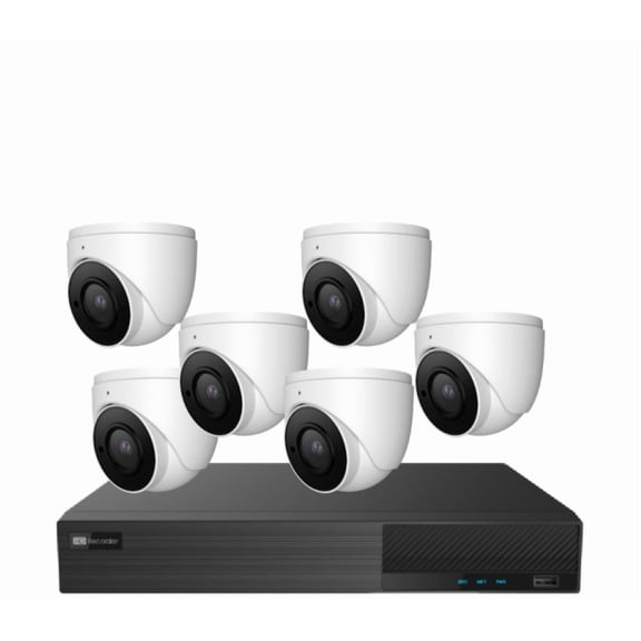 Titanium KitN4K86-2TB 8Ch 8MP(4K) HD NVR with 6 x 8MP(4K) Fixed IR IP Turret Cameras / NDAA Compliant