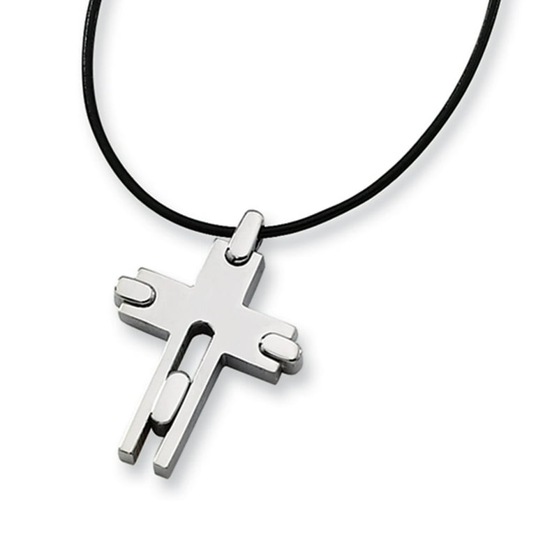 Cross cheap necklace leather