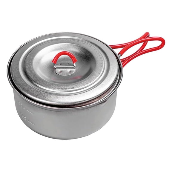 Titanium Lightweight Camping Pot w/Folding Handle, 600