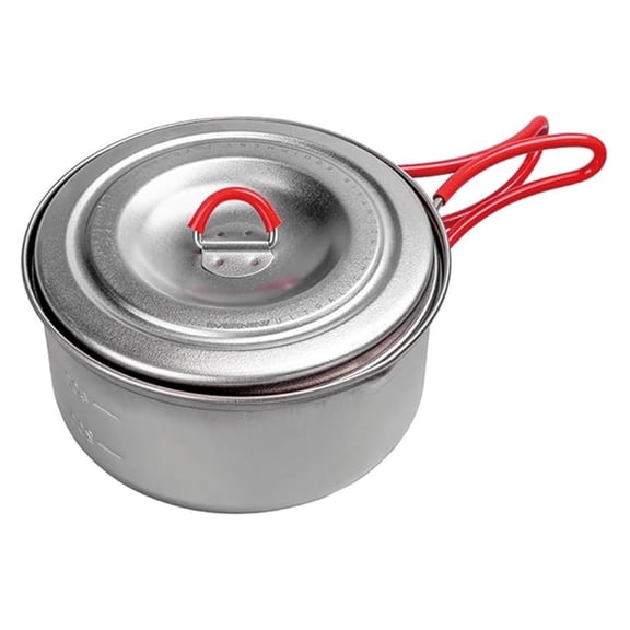 Titanium Lightweight Camping Pot w/Folding Handle, 600