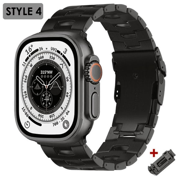 Titanium Link Bracelet For Apple Watch Series9 8 7 41 45mm For iWatch Ultra 2 49mm 6 5 4 3 2 SE 40 44mm 38 42mm Luxury Metal Strap