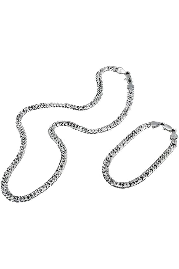 Titanium Link Titanium Hip Hop Necklace And Bracelet,Chain Set
