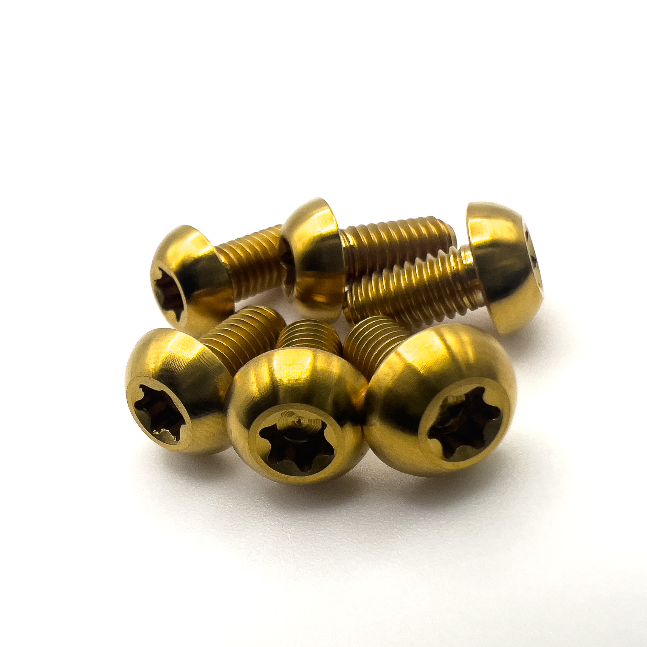 Titanium MTB 6 Bolt Rotor Bolt Kit Gold