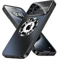 thumbnail image 1 of Titanium Magnetic for iPhone 15 Pro Max Case MagSafe with Integraded Camera Cover Lens Protector Logo View Scratch Resistant Frosted Slim Protective Case (Titanium Black), 1 of 12