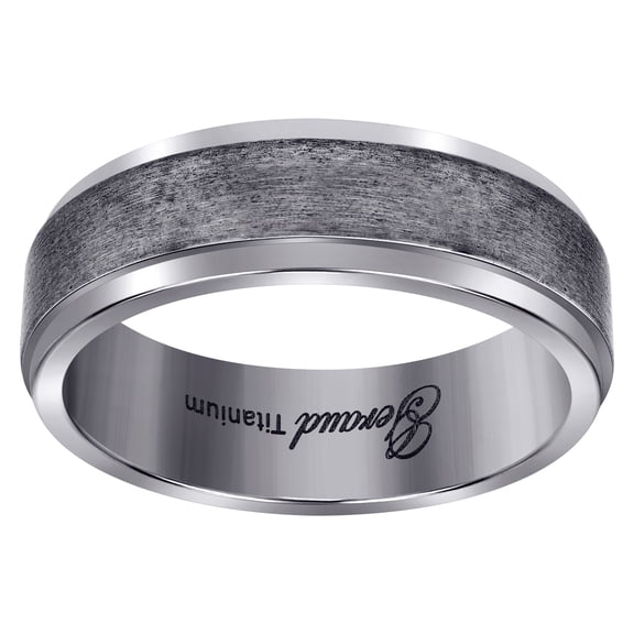 Titanium Mens Brushed Comfort-Fit Wedding Band 6mm Size 7 Wedding Band for Men