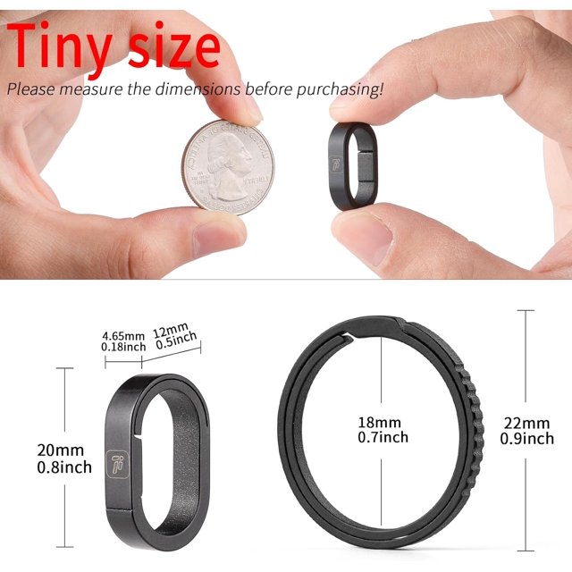 Titanium Mini Key Chain Rings Small Quick Release Connecting Keychain