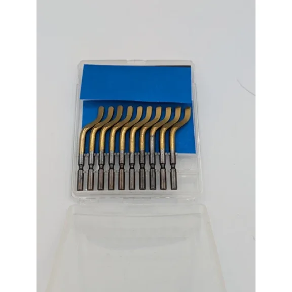 Titanium Nitride (Tin) Deburring Tool Blades, 10 Pack High Quality