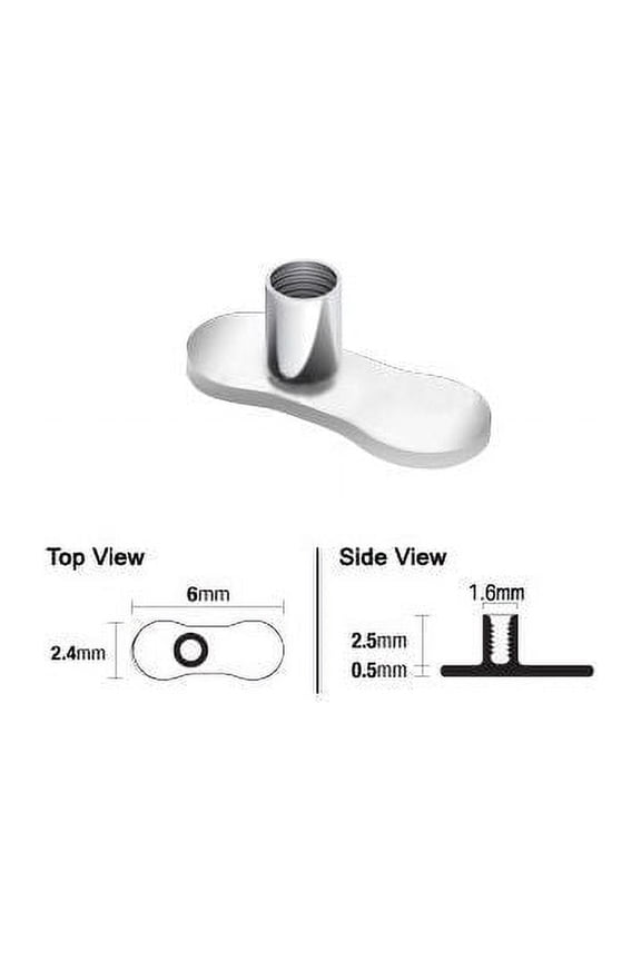 Titanium No Hole Dermal Anchor Body Piercing Jewelry