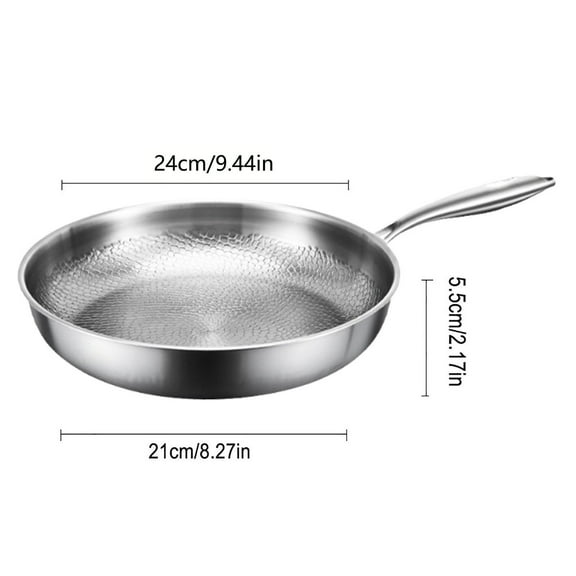 Titanium Non-Stick Frying Pan Titanium Non-Stick Frying Pan 9 Inch Silver Small Skillet for Induction Gas Stove Cooking Pancakes Small Frying Pan
