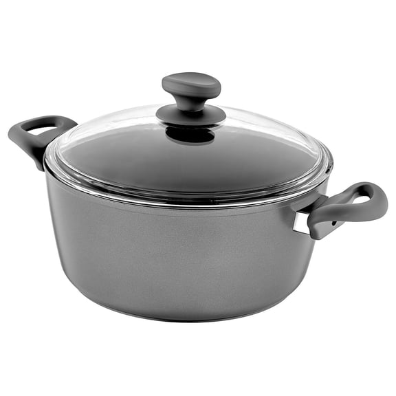 Titanium Nonstick 8-Quart Stock Pot with Tempered Glass Lid, 4mm Forged Aluminum with Free Coating from England
