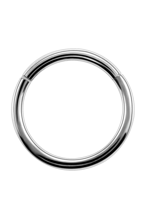 Titanium Nose Ring, 16G, Septum Ring, Earring, Seamless, Segment Hinged Hoop Vital Body Jewelry