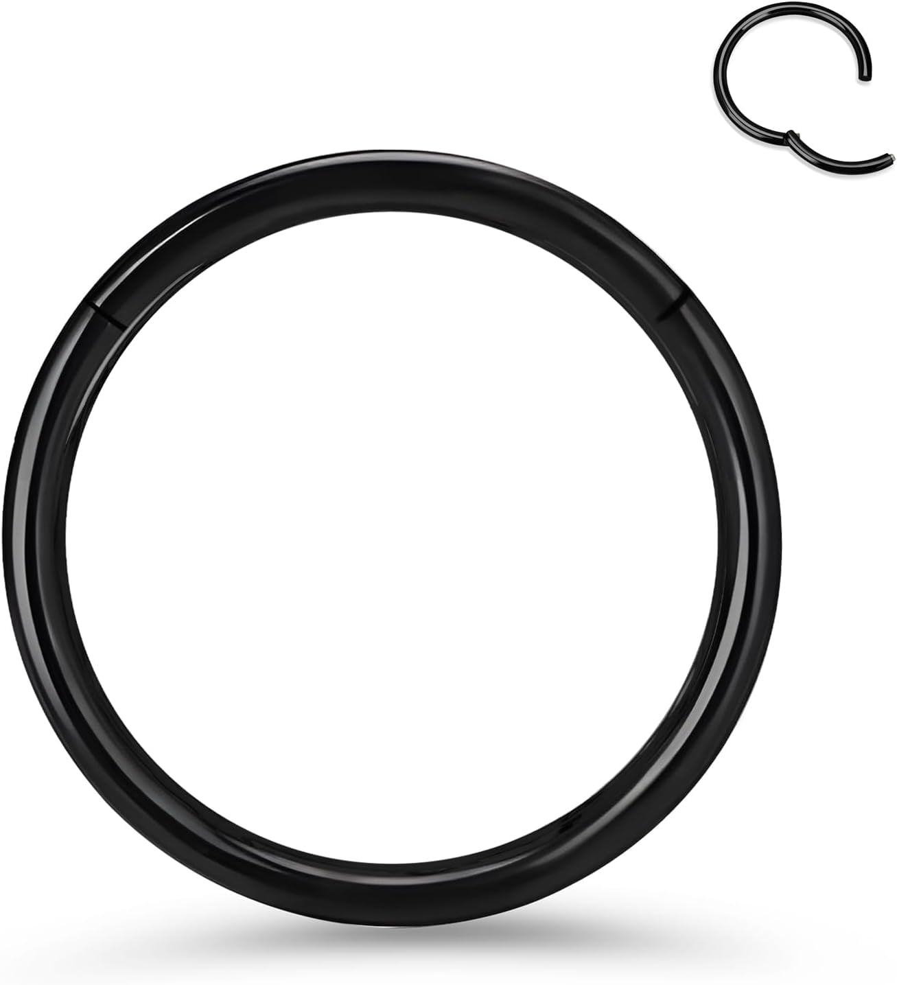 Titanium Nose Rings 20G 18G 16G Nose Rings Hoops Septum Clicker Hinged Segment Ring Cartilage